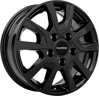 SUPERMETAL VAULT GLOSS BLACK 6.5x16 5/118 ET68 CB71.1