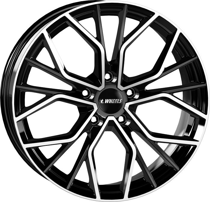 IT WHEELS TIARA BLACK POLISHED 8x19 5/108 ET45 CB73.1