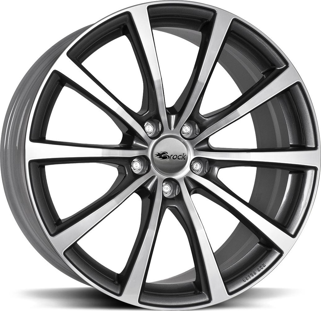BROCK B32 TITANIUM FULL POLISH 8.5x20 5/112 ET41 CB57.1