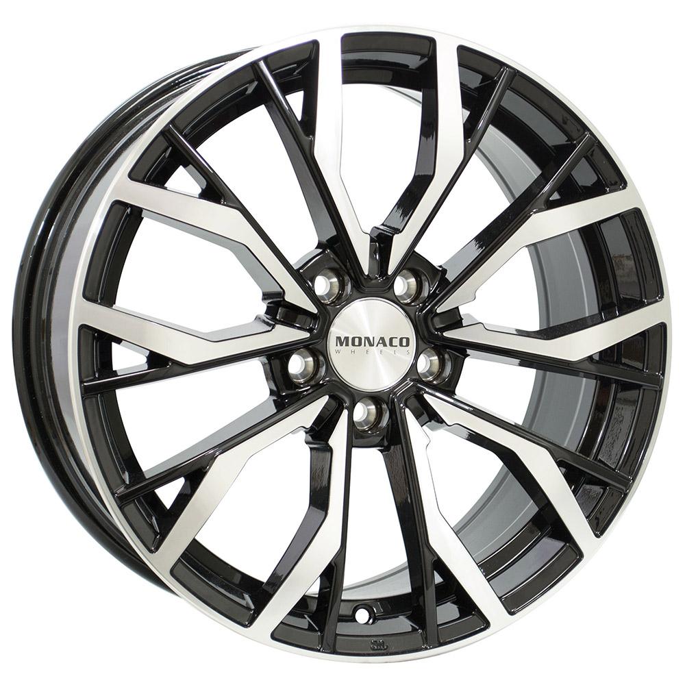 MONACO WHEELS GP5 GLOSS BLACK POLISHED 8x18 5/108 ET45 CB63.4