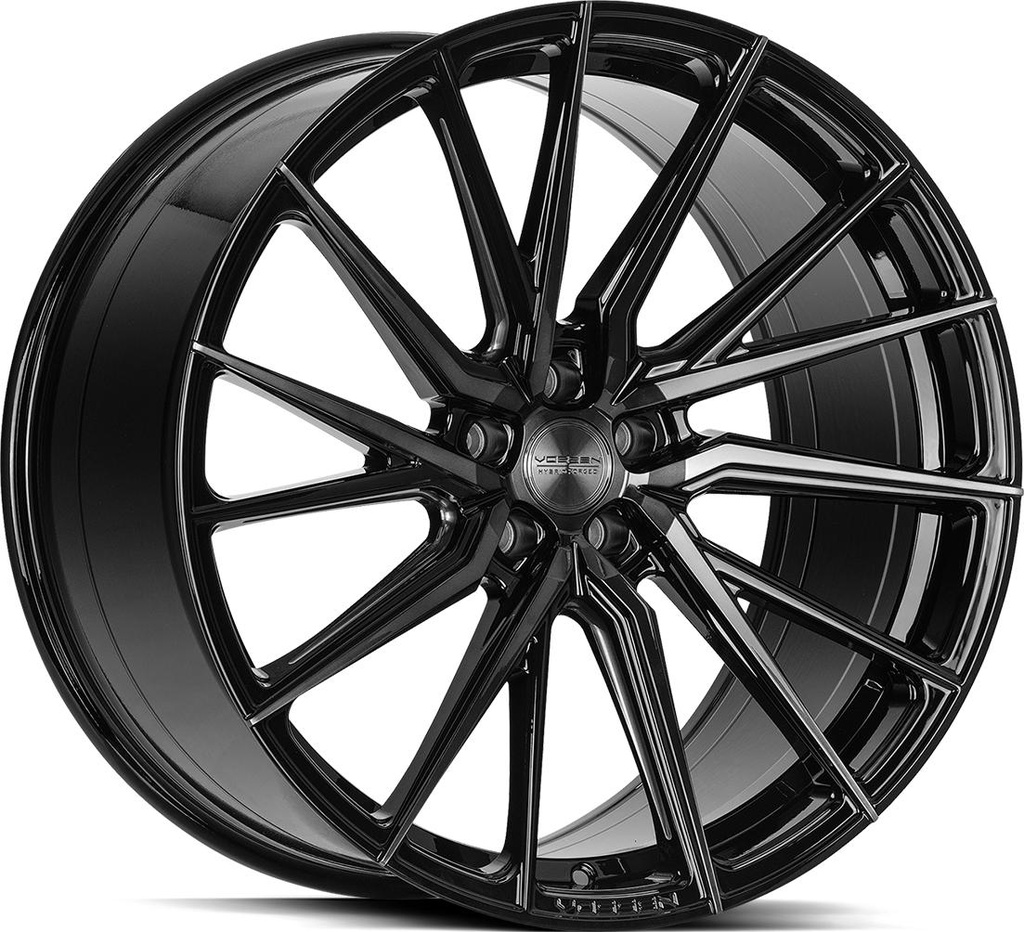 VOSSEN HF4T DOUBLE TINTED GLOSS BLACK 9x22 5/114.3 ET32 CB73.1