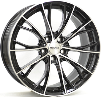 MONACO WHEELS MC16 BLACK POLISHED 8.5x19 5/120 ET38 CB72.6