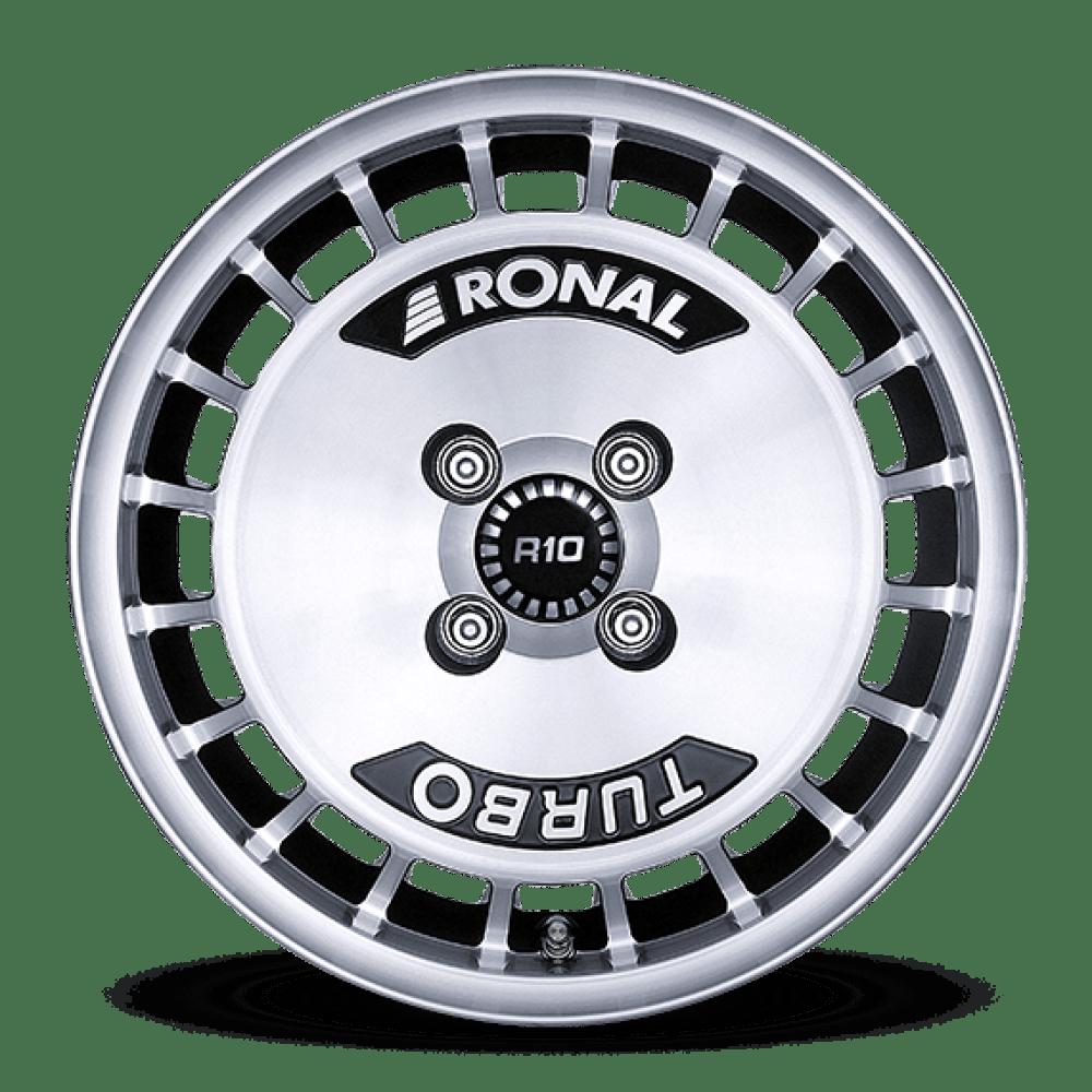 RONAL R10 TURBO BLACK POLISHED 7x15 4/100 ET37 CB68.1