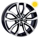 AUTEC UTECA GLOSS BLACK POLISHED 7.5x17 5/114.3 ET40 CB70