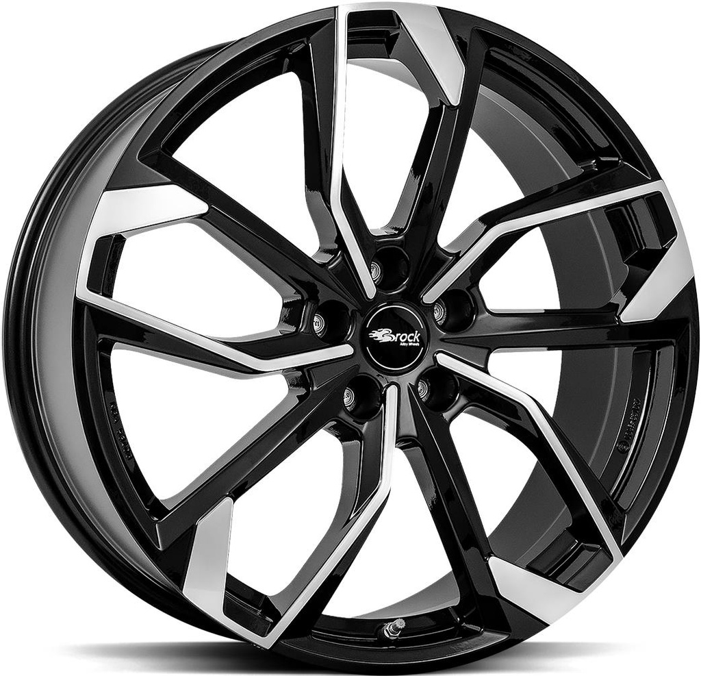 BROCK RC34 BLACK FULL POLISH 7.5x17 5/108 ET40 CB65.1