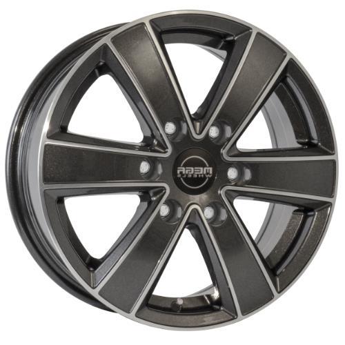 STATUSFÄLGAR HERCULES 6 ANTHRACITE GREY FRONT POLISHED 6.5x17 6/120 ET50 CB74.6